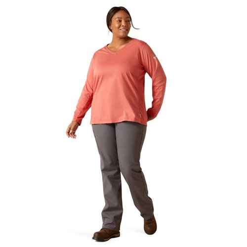 ARIAT Women's Fire Resistant AC Crew Top, Mineral Red, X-Large