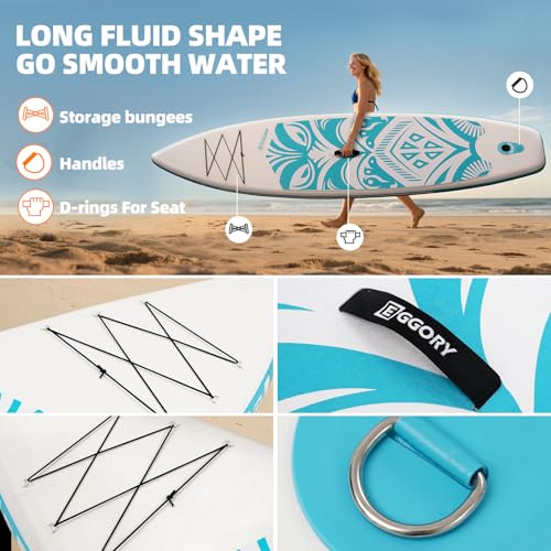 Inflatable Paddle Board,Stand Up Paddle Board Set, Extra Wide SUP Board with Removable Fin, Floating Paddle, Hand Pump, Wa...