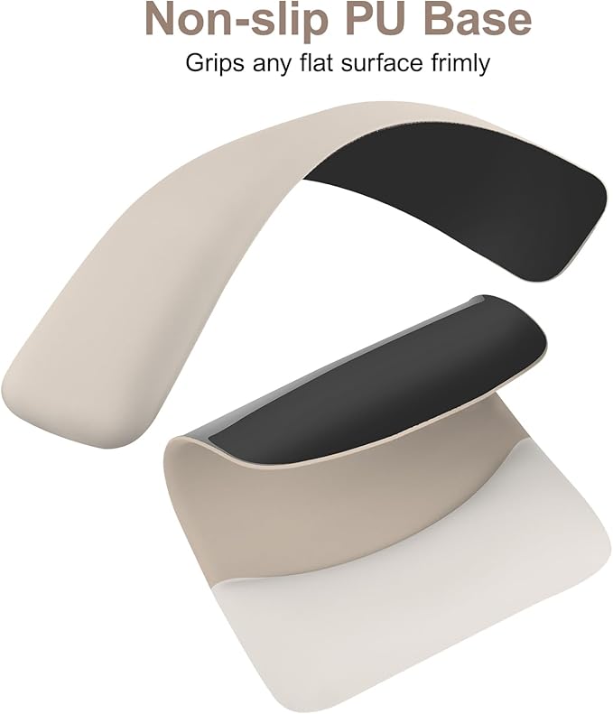 MOSISO Wrist Rest Support for Mouse Pad&Keyboard Set, Rectangular Ergonomic Mousepad Non-Slip Base Home/Office Pain Relief&Easy Typing Pad with Neoprene Cloth&Raised Silicone Lining, Stone Gray