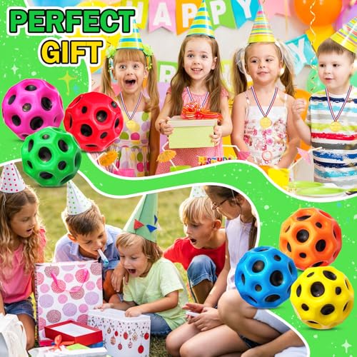 YVBBHE Large Bouncy Ball, Colorful Big Super Bounce Toy,Extreme High Bouncing Balls for Kids,Fun Kids Lightweight Foam Jum...