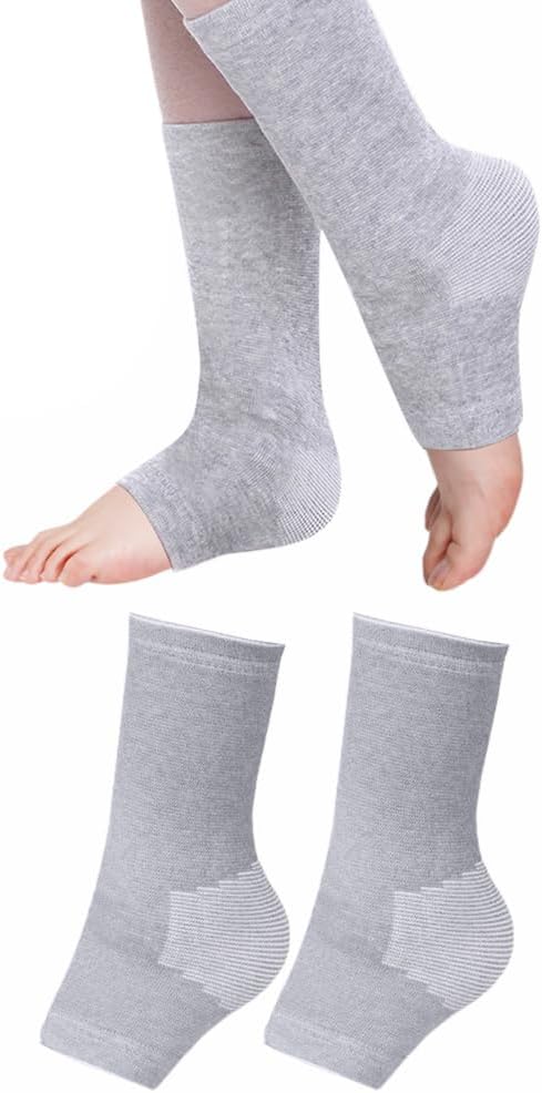 ANYSENT Bamboo Foot Sleeves,One Compression Bamboo Foot Sleeves,New Compression Bamboo SocksAnkle Compression Socks