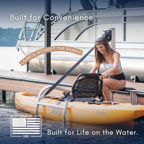 LakeEze Stow & Go Dockside Storage & Launch System for Kayaks, Canoes, & Paddleboards – Adjustable Mounting for Easy Water...