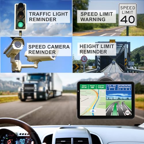 Aonerex GPS Navigation for Car Truck Navigator Latest Maps 7 Inch Touch Screen Vehicle GPS Commercial Trucker Navigation V...