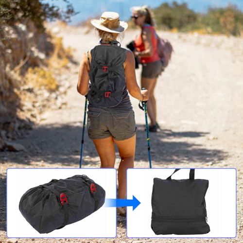 Tiiyee Rock Climbing Rope Bag, Arbor Rope Storage Bag Foldable Backpack with Large Rope Tarp Adjustable Shoulder Straps Wa...