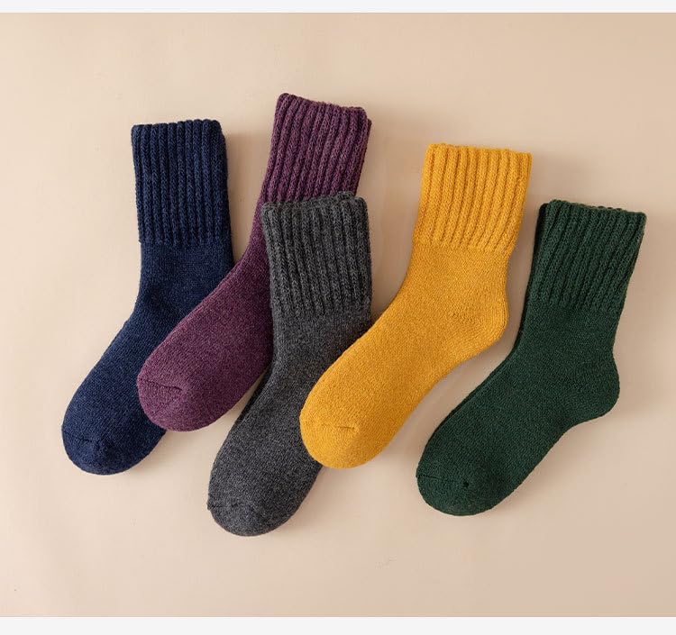Women's Wool Thermal Socks Warm Winter Thick Cozy Crew Boot Socks for Hiking Ski Outdoor Cold Weather Comfy Everyday Work