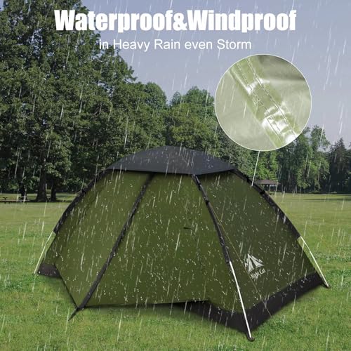 Night Cat Backpacking Tent for One 1 to 2 Persons Lightweight Waterproof Camping Hiking Tent for Adults Kids Scouts Easy S...