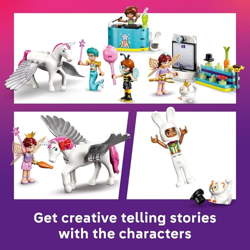 LEGO Friends Costume Party with Unicorn & Fairy Pretend Play Building Toy - Interactive Storytelling Playset with Cat and ...