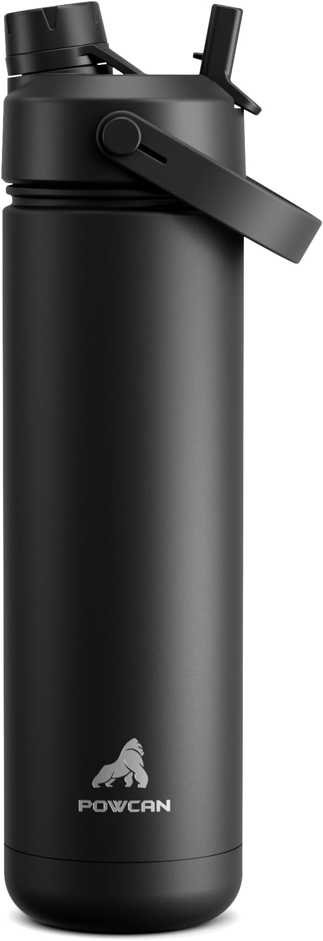 POWCAN 26 oz Insulated Water Bottle with 2-in-1 Straw and Spout Lid, Keep Cold 24H, Leak-Proof, Fits in Car Cup Holder, St...