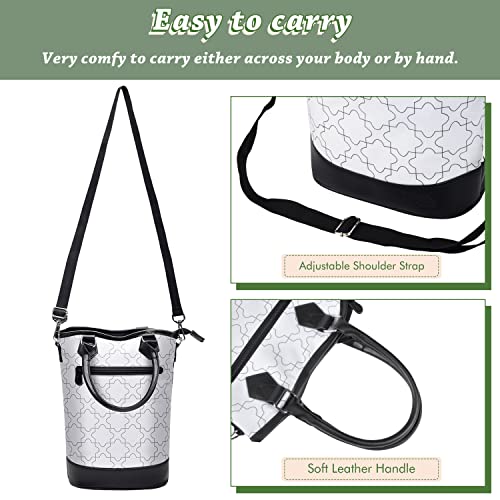 Tirrinia Insulated Wine Gift Carrier Tote - Travel Padded 2 Bottle Wine/Champagne Cooler Bag for Portable Wine Bottle Carr...