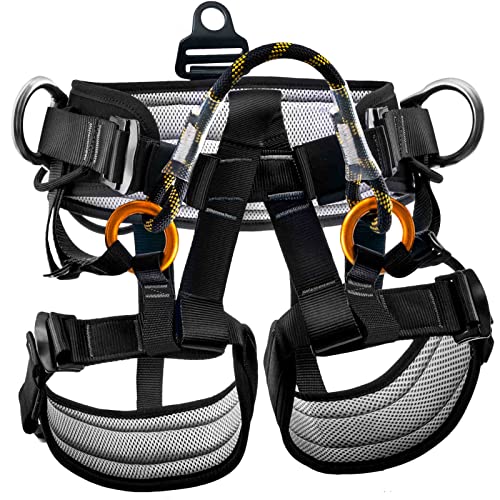 HandAcc Climbing belts, Thicken Professional Large Size Safety Seat Belts for Tree Climbing, Rescuing Work, Rappelling and...