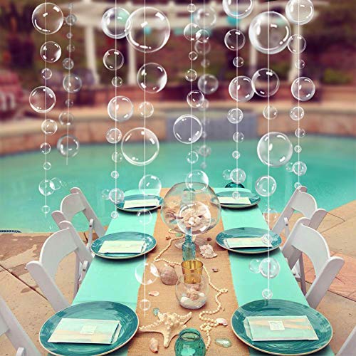 Decor365 Under The Sea Party Decorations White Bubble Garlands Little Mermaid Birthday Decorations Bday Hanging Streamer B...