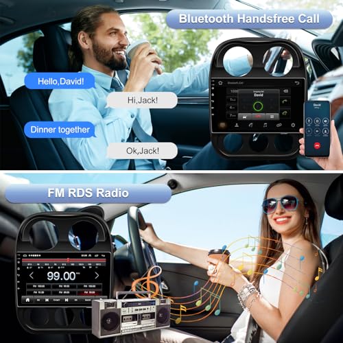 5GWiFi Upgrade Car Stereo Radio for Jeep Compass Patriot 2010 2012 2013 2014 2015 2016- Wireless Carplay and Android Auto ...