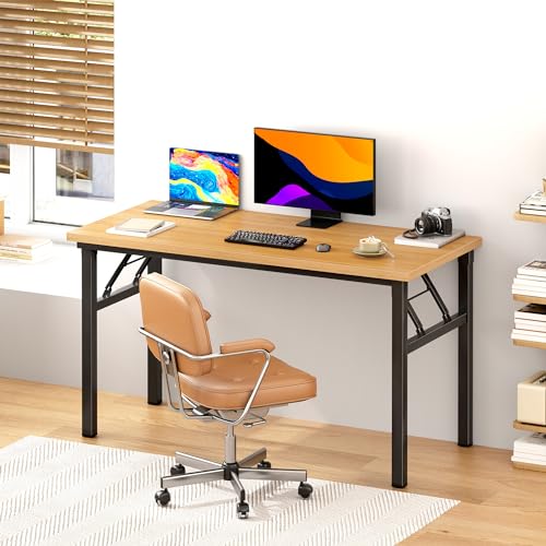 DlandHome 47 inches Folding Table Computer Desk Portable ActivityTable Conference Table Home Office Desk, Fully Assembled ...