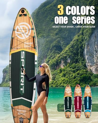 SPORIT 11'6×35" Super Wide Inflatable Stand Up Paddle Board, Ultra Stable SUP Board for Adults, 450lb Capacity with Should...