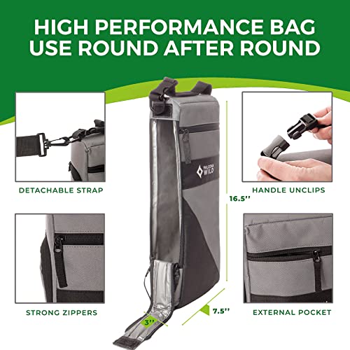 Falcona Wild Golf Cooler Bag Plus 2 Ice Packs - Keeps Drinks Cold for Hours - Holds 6 Cans - Fits Discreetly in Golf Bags...