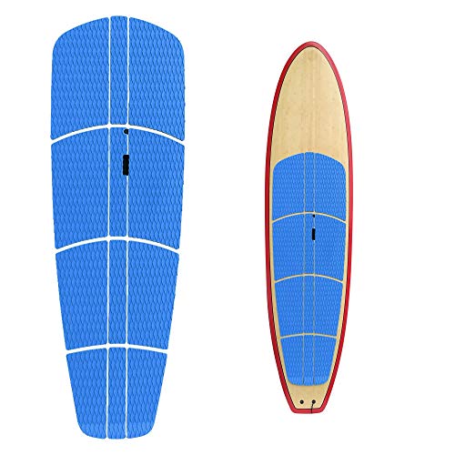 Abahub 12 Piece Surf SUP Deck Traction Pad Premium EVA with Tail Kicker 3M Adhesive for Paddleboard Longboard Surfboard Bl...