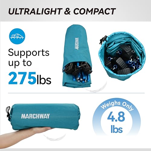 MARCHWAY Ultralight Folding Tent Camping Cot Bed, Portable Compact for Outdoor Travel, Base Camp, Hiking, Mountaineering, ...