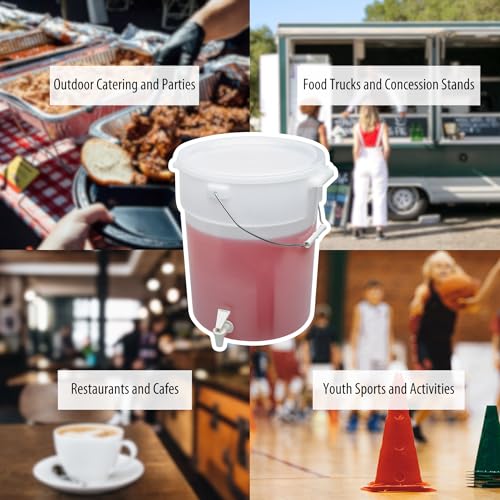 Cambro DSPR6148 SIX-GALLON (22,7 L) BEVERAGE DISPENSER, White, 22 Quart Case of 1