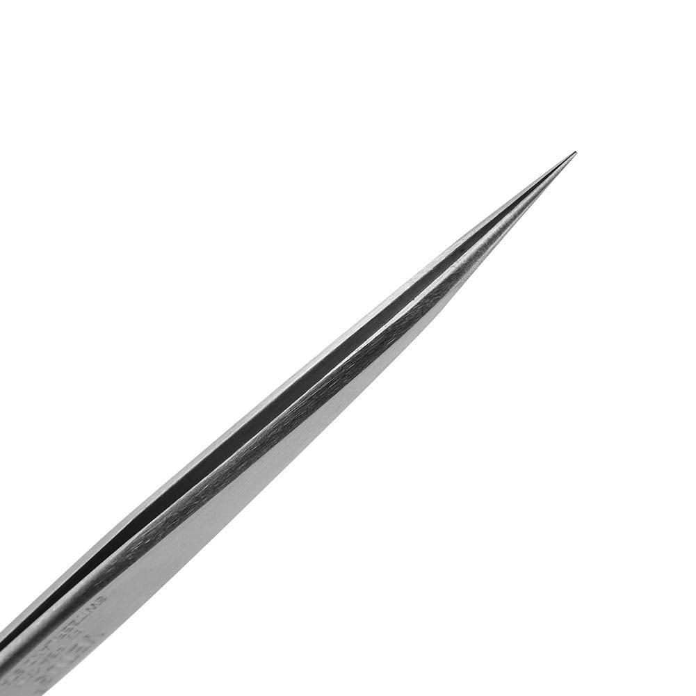 LASHVIEW Lash Tweezer, Vetus Straight Pointed Eyelash Tweezers for Profissional Grafting Eyelash Extension, Stainless Steel Need