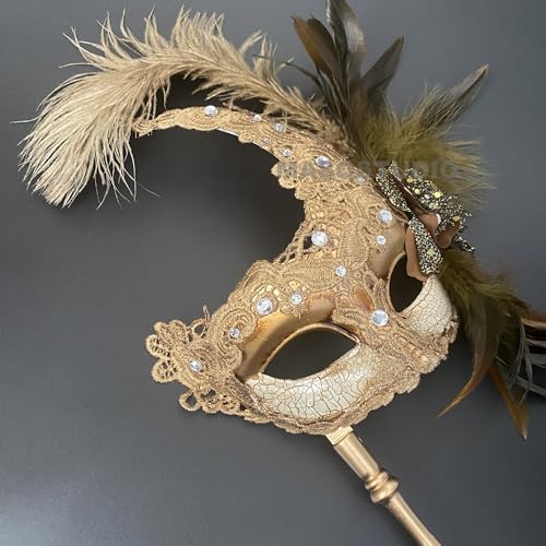MasqStudio Brocade Lace Masquerade Ball Mask Burlesque Mardi Gras Birthday Prom Wedding Party