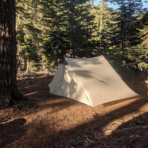 MOXIHIKE 3FULGEAR Lanshan 2 Tent 2 Person Ultralight Camping Tent, 3/4 Season Professional 15D Silnylon Rodless Tent for C...