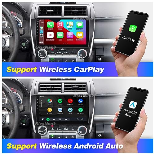SizxNanv for Android Compatible with Wirelessly Carplay Android Auto,Car Radio Stereo Bluetooth Navigation GPS WiFi FM/AM ...