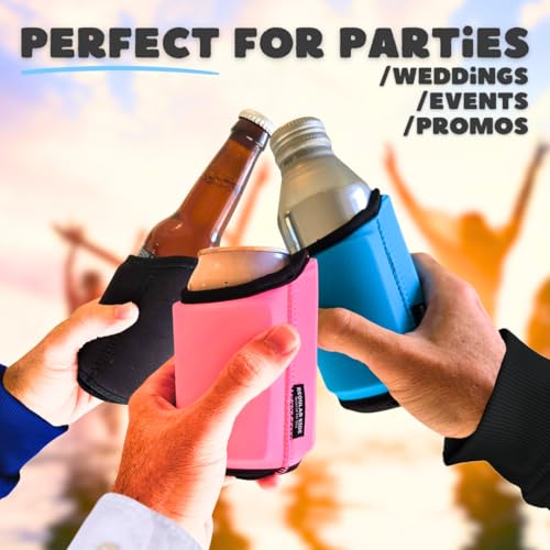 TahoeBay Universal Blank Can Coolers (8-Pack) Neoprene 4 in 1 Insulated Sleeves Fits 12 oz Beer Cans and Bottles, Slim, 16...