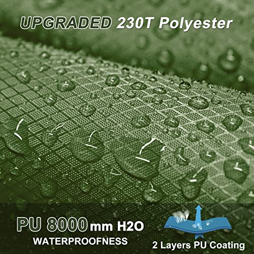 Andake Waterproof Rain Poncho for Adults Unisex,230T Ripstop Polyester,Raincoat Gear with Transparent Viewing Window Outdoors