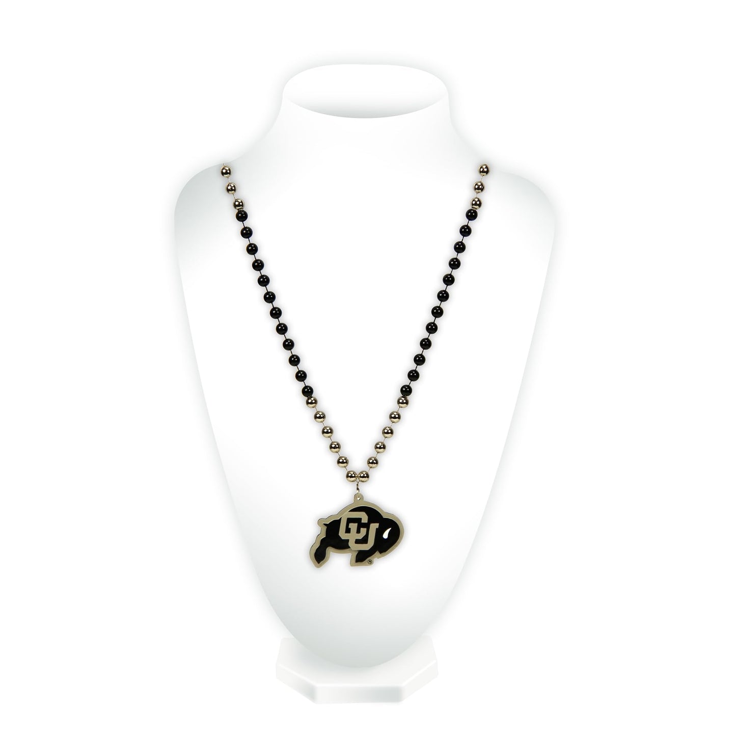 Rico Industries NCAA Colorado Buffaloes Team Logo Mardi Gras Style Beads