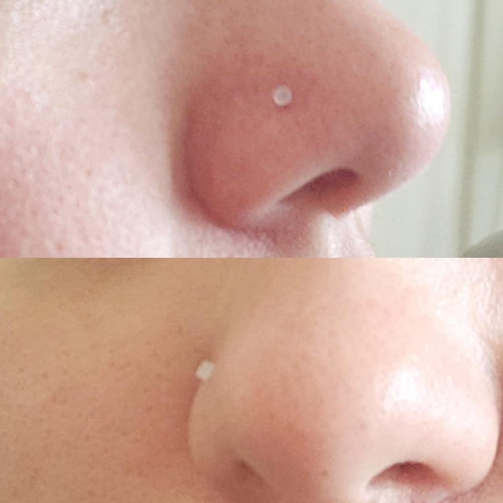 MODRSA Clear Piercing Jewelry, 20g Nose Studs, 16g Septum Retainer, Clear Earrings for Work Surgery Sports, Plastic, Unisex, 16p