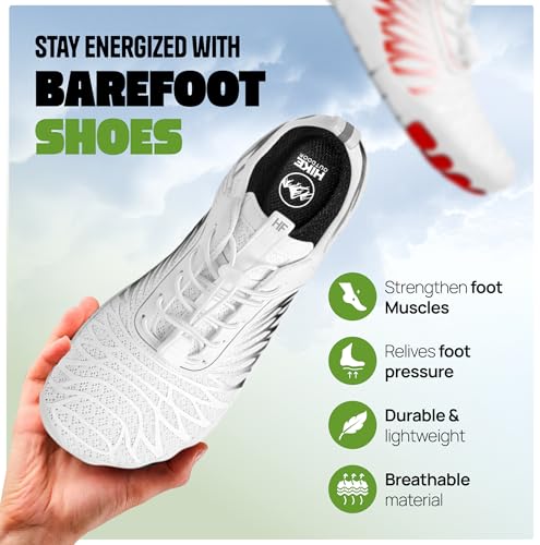 Hike Footwear HF Breathable Wide Toe Barefoot Shoes, Men Women, Non - Slip, Minimalist Athletic Footwear, Walking, Runnin...