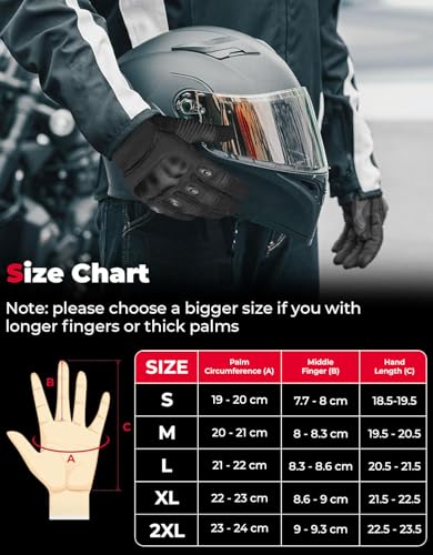 WESTWOOD FOX Motorcycle Gloves for Men and Women Power Sports Racing Gloves Full Finger Touchscreen Car Driving Glove Moto...