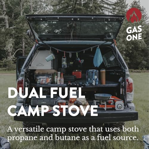 GasOne 15,000 BTU Propane or Butane Stove Dual Fuel Stove Portable Camping Stove - Patented - with Carrying Case Great for...