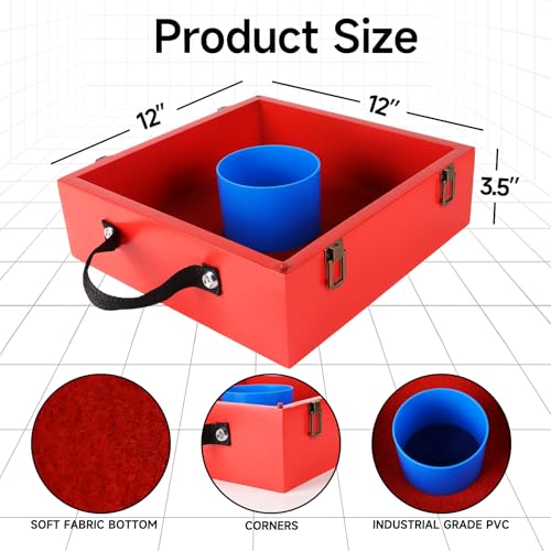 GSE Games & Sports Expert Premium Wood Washer Toss Game Set with 8 Washers with Bottle Opener for Adults and Family. Porta...
