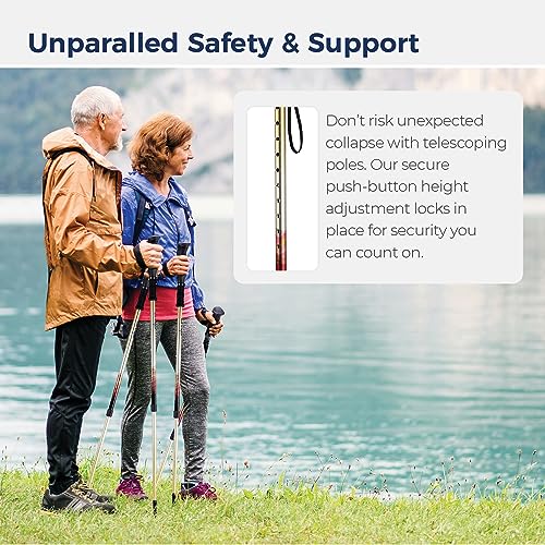 Drive Medical Summit Walking Poles, Adjustable Nordic Walking Poles for Women, Men, Seniors, Trekking Poles, Walking Stick...