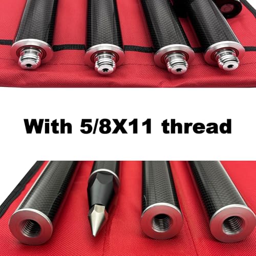 LS2015 1.8M Land Surveying Equipment RTK Carbon Fiber Surveying Prism Pole, 4 Section Survey Pole, with 5/8X11 Thread, 4 S...