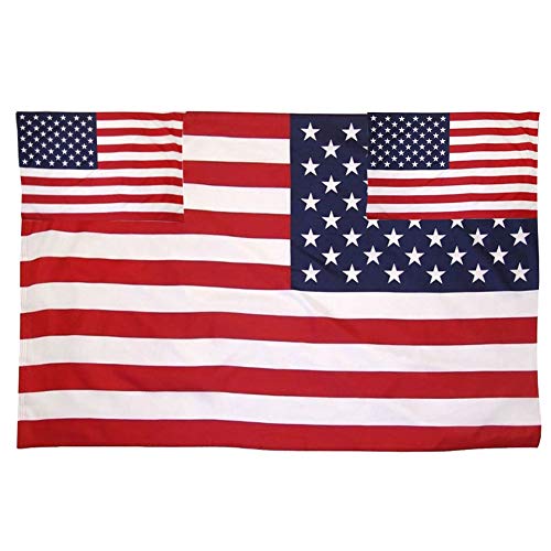 FUTUREPLUSX American Flag Cape, Wearable USA Flag Costume Outfit with Sleeves Classic Flag, 2 Differents Wearing Methods