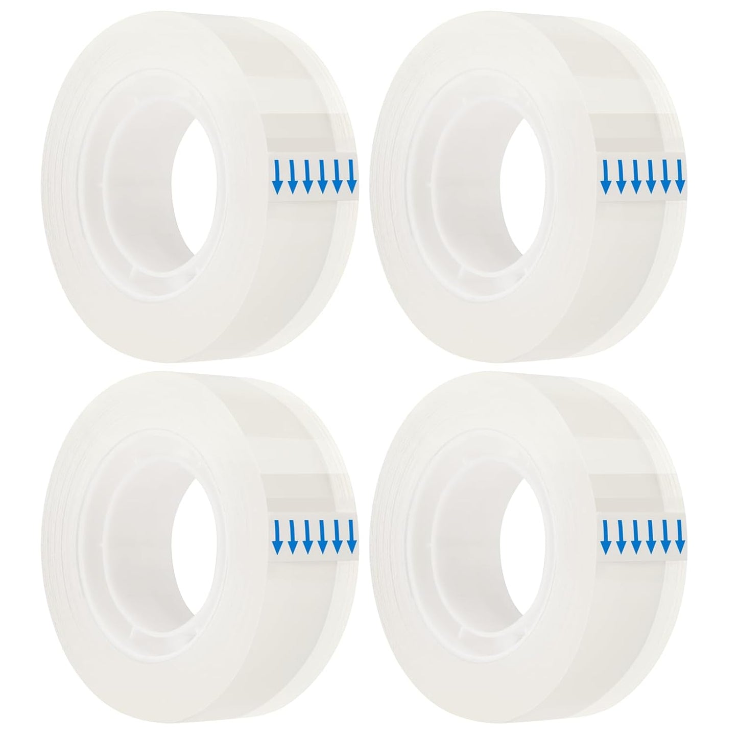 OWLKELA 4 Rolls Transparent Tape Refills, Clear Tape, All-Purpose Transparent Glossy Tape for Office, Home, School