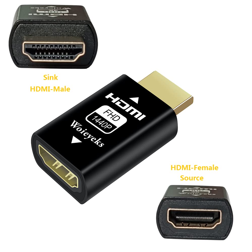 Woieyeks Hdmi Edid Emulator Passthrough (2K 2560X1440@60Hz Default Resolution) For Mac Thunderbolt To Hdmi Switches/Extender/Av
