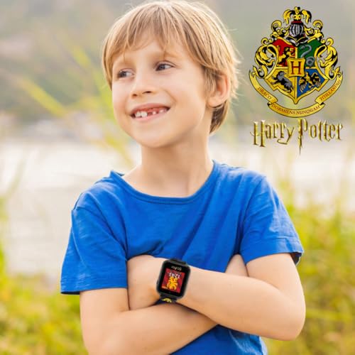 Harry Potter Kids Smart Watch – Interactive Touchscreen Watch with 10 Changeable Faces, Camera, Games, Alarm, Stopwatch, Step Counter & Calculator – Fits Wrists from 5.5" to 8"
