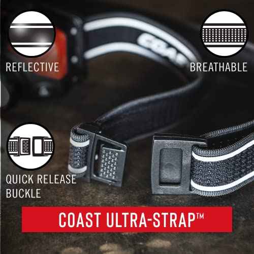 COAST¢ç FL75R Rechargeable 530 Lumen Dual Color TWIST FOCUS¢â LED Headlamp, Black