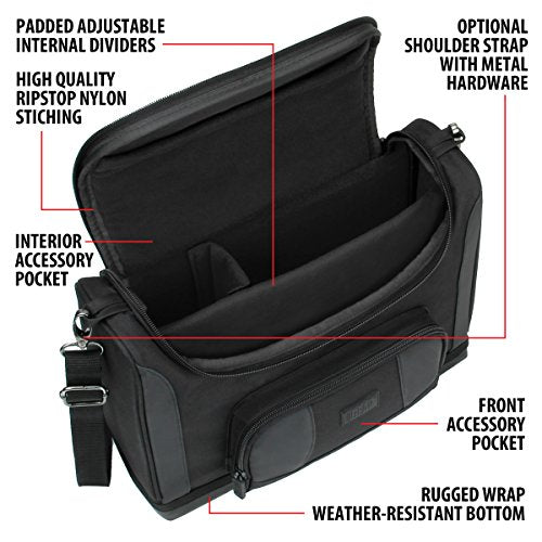 USA Gear Travel Organizer Fits Bartending Kits - Bartending Bag with Shoulder Strap, Customizable Interior for Jigger, Sha...