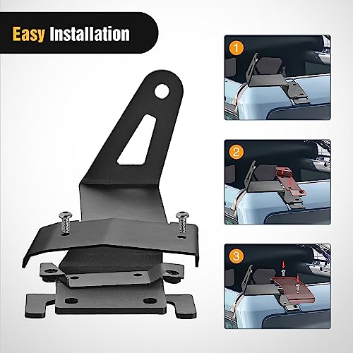 Nilight 2PCS 50” Straight LED Light Bar Mounting Bracket Over-Windshield Mount Kit for 2021 2022 2023 2024 2025 Ford Bronc...