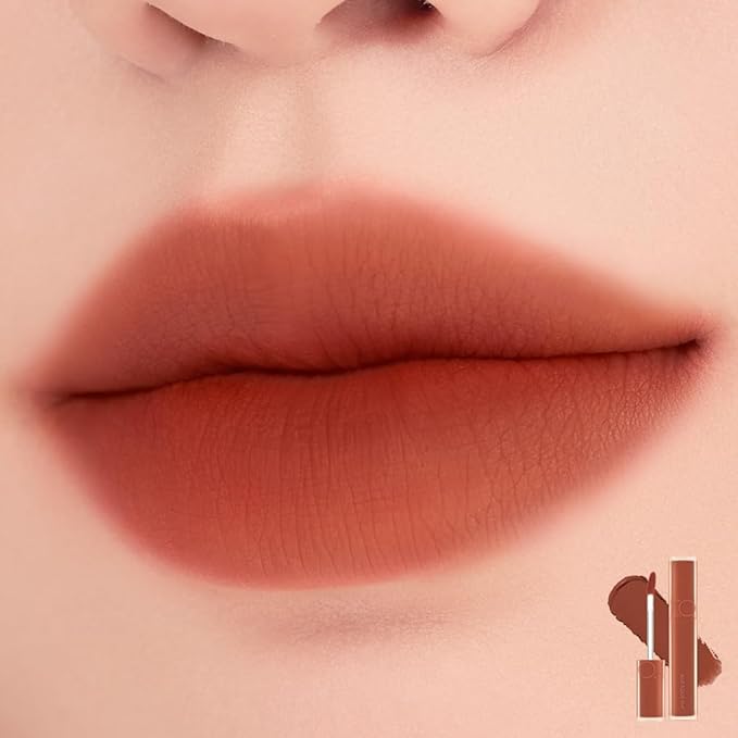 rom&nd BLUR FUDGE TINT 16 Burnt Orange - Velvety Matte K-Beauty Lip Stain for Soft Blurred Lips, Non-Drying, Long-Lasting Korean Lip Makeup