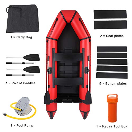 WINGOOD 10ft PVC Inflatable Boat Sport Tender Dinghy Boat Water Adult Assault Boat
