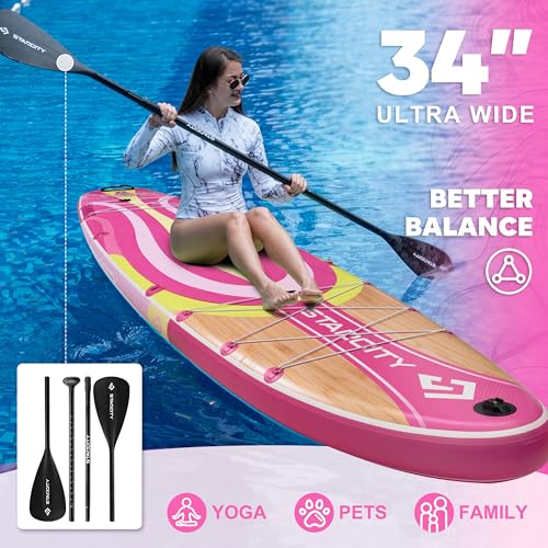 Starcity 11'6"*34"*6" Stand Up Paddle Board,Inflatable Paddle Boards for Adults w/a Simple and Non Slip Design, Moderate L...