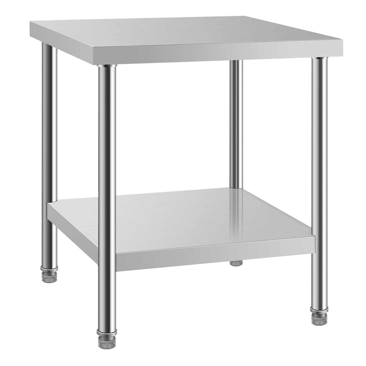 HXCFYP Stainless Steel Table for Prep & Work 30 x 24 Inches, NSF Commercial Heavy Duty Food Prep Worktable with Undershelf for Restaurant, Home and Hotel Christmas Preparation Table