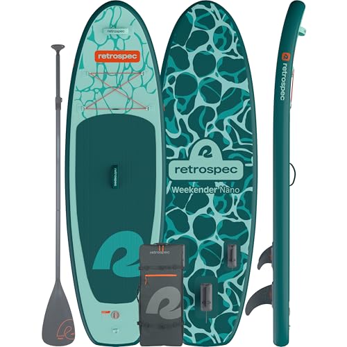 Retrospec Weekender-Nano 8'6" Kids Paddle Board Inflatable - Youth SUP with Adjustable Paddle, Pump & Backpack - Stable De...