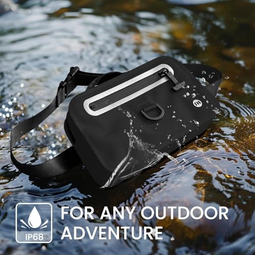 Floating Waterproof Fanny Pack with Extra-Long Adjustable Belt – Secure Waterproof Belt Bag for Phone, Passport, and Walle...
