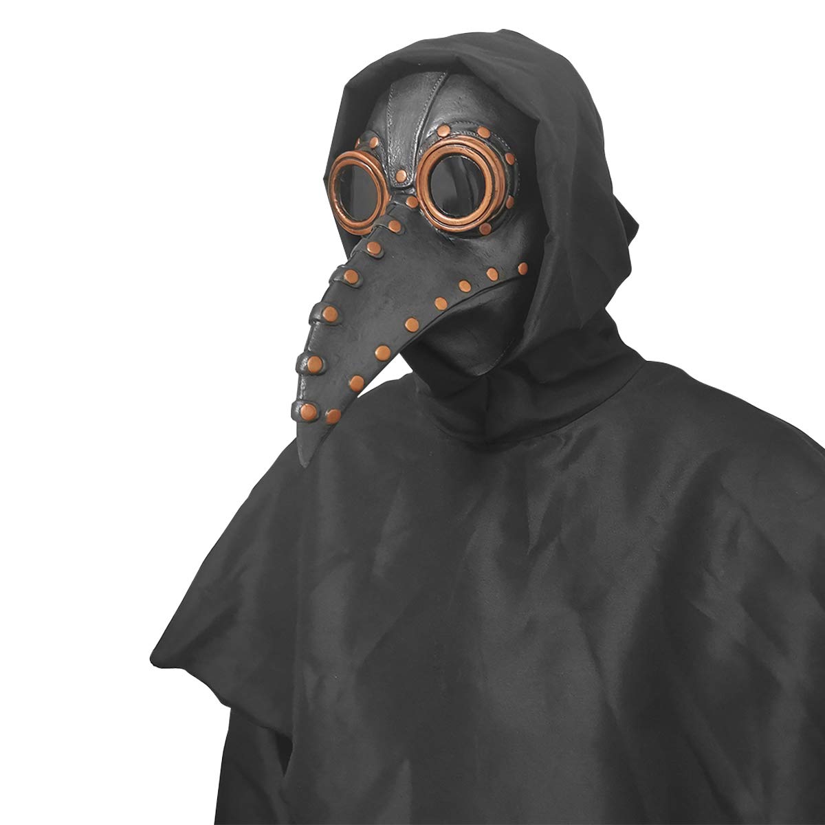 Stegosaurus Plague Doctor Bird Mask Long Nose Beak Cosplay Steampunk Halloween Costume Props Latex Material